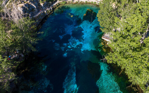 Crystal Clear Waters of Gokpinar Lake in Gurun Sivas Turkey Surrounded by Natural Landscape
