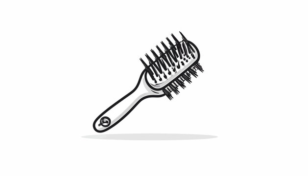 Hair Brush with Many Fine Teeth.
