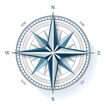 Nautical compass rose navigation tool with cardinal directions for travel and adventure navigation adventure direction