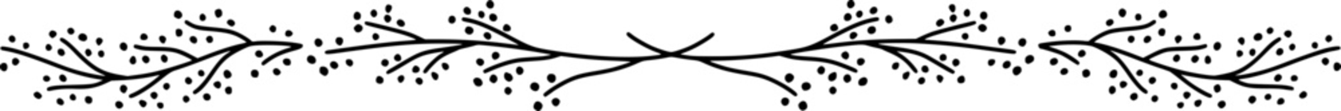 Hand-drawn vector - botanical horizontal divider