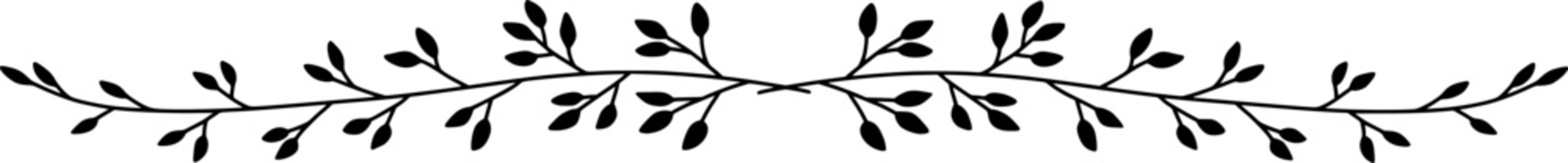 Hand-drawn vector - botanical horizontal divider