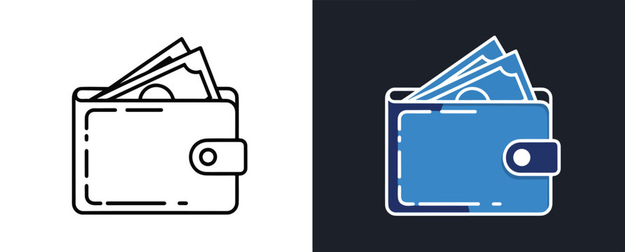 Vector mailbox icons with open and closed flaps - Blue icon set - Modern style icon  - Glyph and solid icon set - Icon vector
