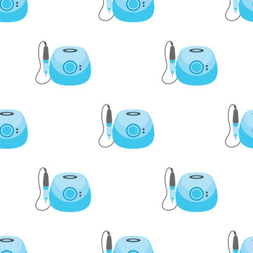 machine for hardware manicure seamless pattern