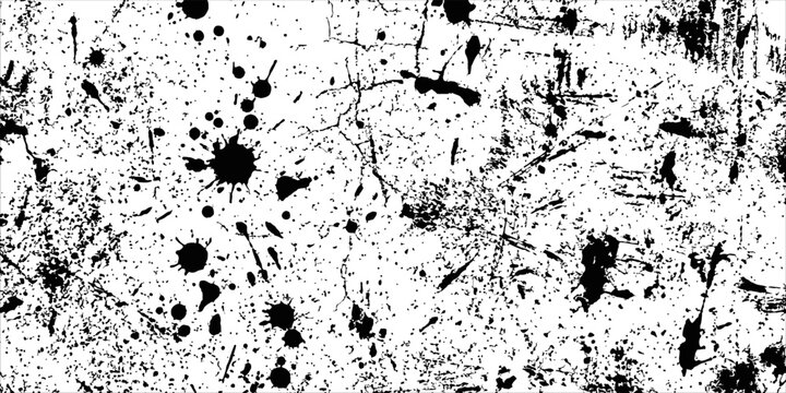 Abstract Ink Blot Pattern on White Background.