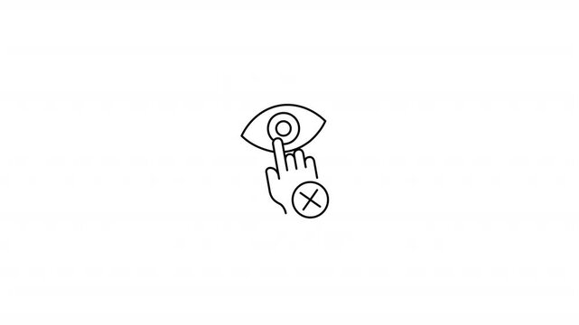 Do Not Touch Your Eye Line Style Icon