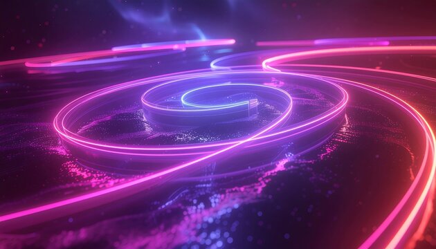 Abstract Light Trails in Vibrant Colors.
