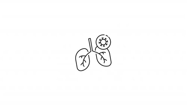 Lung Virus Icon