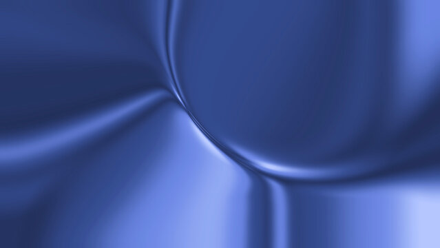 Abstract Blue Satin Fabric Background with Soft Flowing Waves