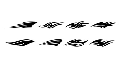 Fototapeta premium Abstract Speed Swoosh Racing Stripes Vector Set for Vehicle Decals