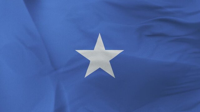 Somali flag fabric with white star on blue background