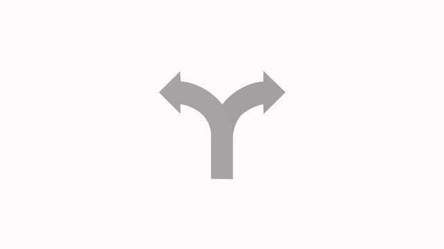 Two arrows with points to the right and flickers animation on white background. Animation arrow with directions to right. Right arrow pointer icon with alpha channel