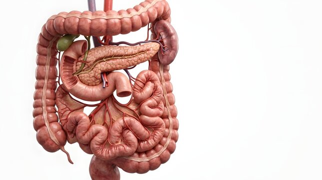 Human digestive system anatomical model