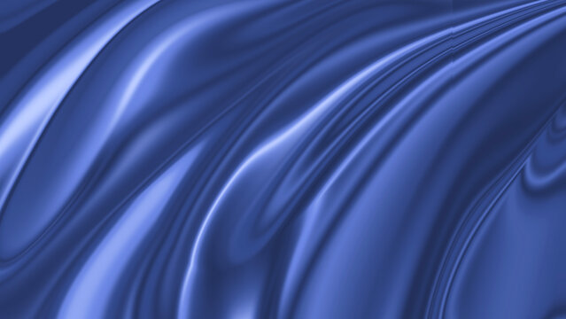Abstract Blue Liquid Background with Flowing Organic Waves
