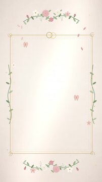 Elegant Wedding Invitation frame with copy space