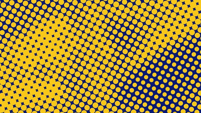 4K abstract pop art halftone dot pattern loop. Stop motion video effect background and texture overlay.
