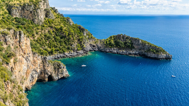 Amazing mediterranean landscape at Marina di Camerota, Cilento, Campania, southern Italy.