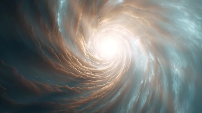 white twisting tunnel zoom out