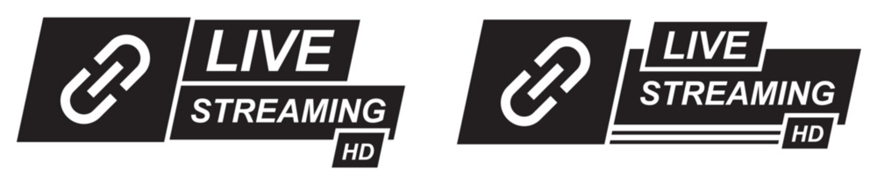 Live streaming link web icon illustration