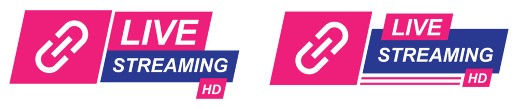 Live streaming link web icon illustration