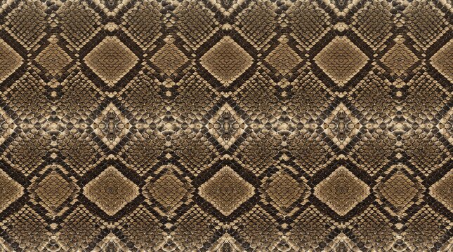 Seamless Snakeskin Pattern, Python Snake Skin Texture, Reptile Leather Background, Exotic Animal Texture, 