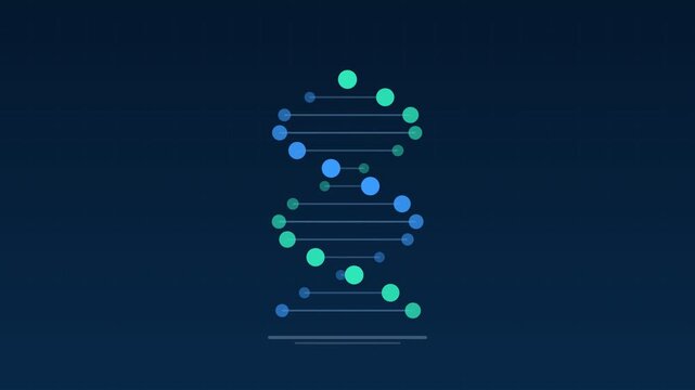 Animated Dna double helix rotating genetics azure medical loop