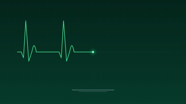 Animated Heartbeat ecg pulse line monitor jade medical loop