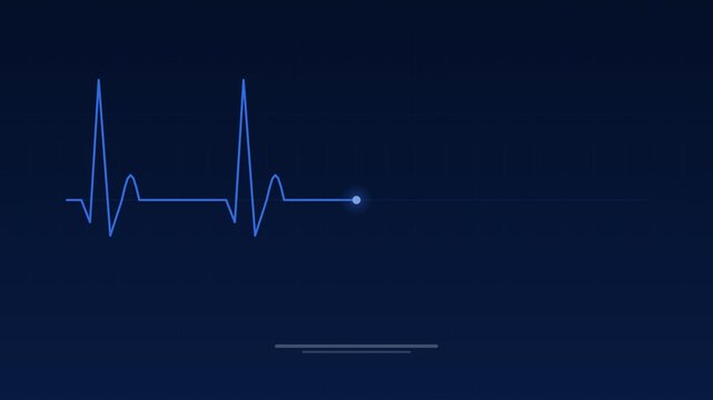 Animated Heartbeat ecg pulse line monitor ocean medical loop