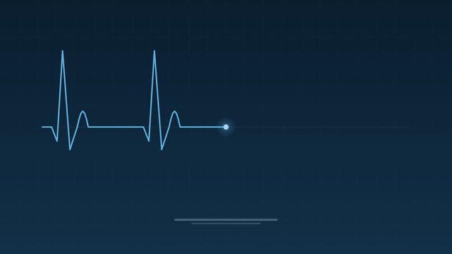 Animated Heartbeat ecg pulse line monitor glacier medical loop