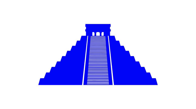 Ancient Mayan Pyramid Temple Structure.