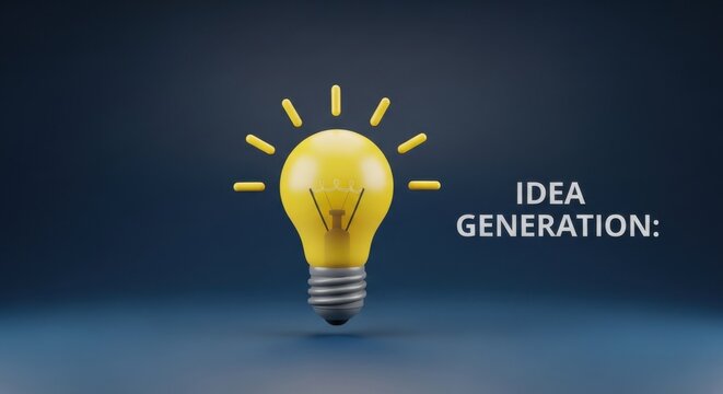 light bulb with idea generation concept