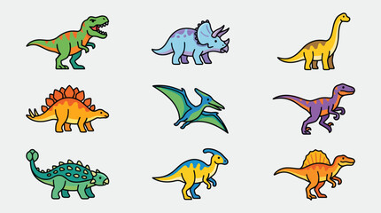 Assorted dinosaur illustrations © Ziloong