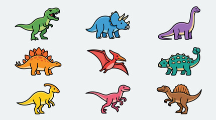 Assorted dinosaur illustrations © Ziloong
