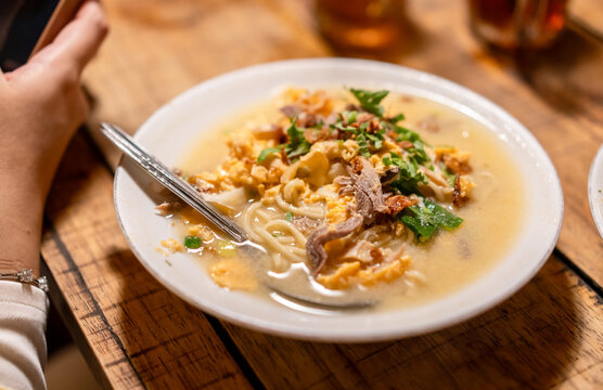 Indonesia Traditional Food From Yogyakarta Called Bakmi Godok