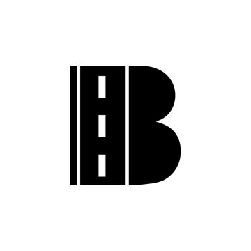 Modern Letter B Road Logo for Transport and Logistics