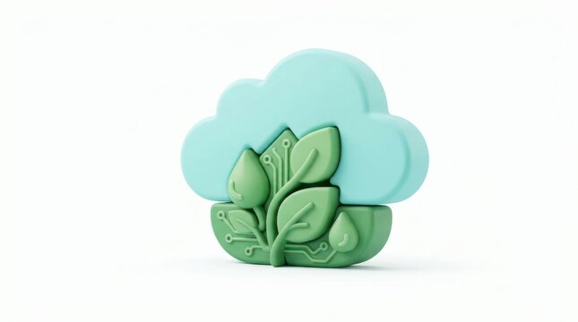 Digital cloud with organic growth and circuitry elements