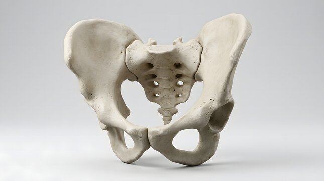 human body Anatomical Human Pelvis Bone Structure Isolated on White Background