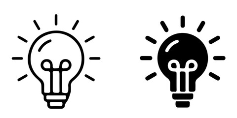 Set of Light Bulb Idea Icons with Creative Innovation Energy and Business Inspiration Vector Illustration © Nazma