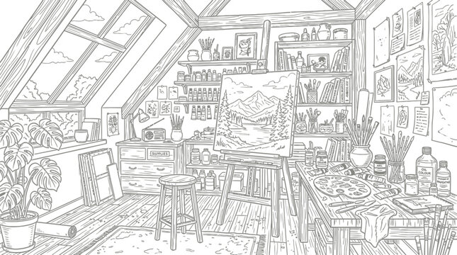 vector drawing of a house