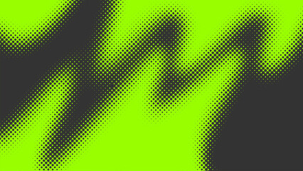 Lime green brush dot pattern elements with y2k halftone background. Abstract dark grunge layout with retro comic concept graphic shapes for creative banner presentation poster clip art. © dirtyfellas