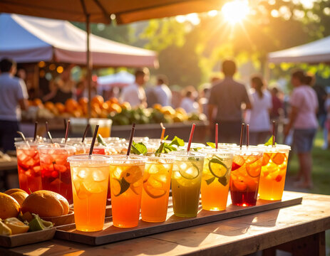 Smoothie marktstand 
