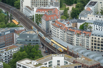 Berlin rail station area with commuter trains from above © Joseph Creamer