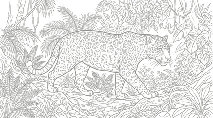 Fototapeta premium hand drawn vector illustration of a hand drawn tiger