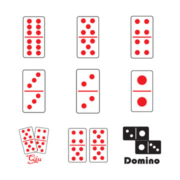 dominoes icon logo vector design template