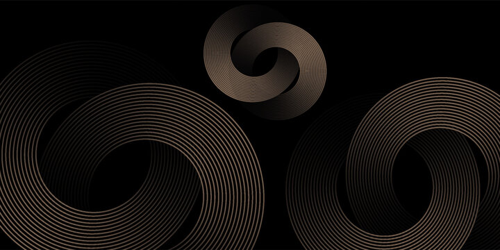 gold rectangle White abstract background. Modern circle lines pattern. Futuristic concept. Minimal geometric design.