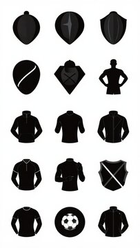 black sport jersey icons