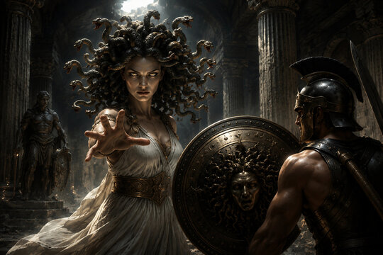 Perseus Confronting Medusa, Ancient Greek Mythology
