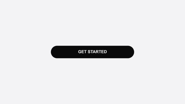 Mouse Cursor Clicking Get Started Button with Colorful Geometric Shape Animation on Gray Background