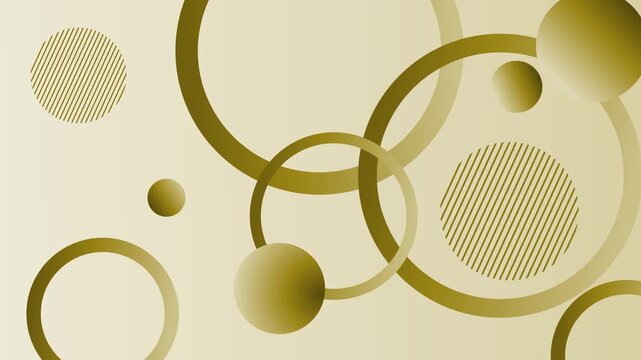 Abstract geometric rings on gradient background animation