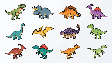 Cartoon dinosaur collection © Valee
