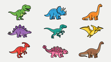 Cartoon dinosaur collection © Valee